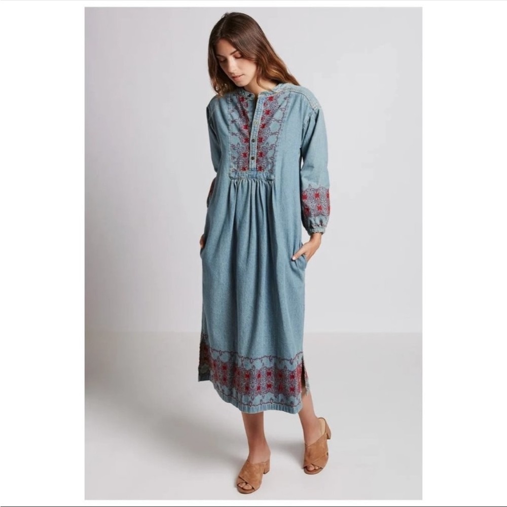 Current/Elliot The Embroidered Midi Dress